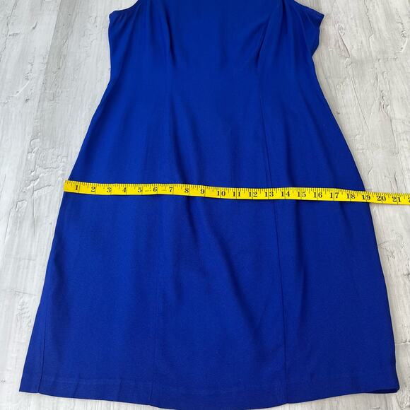 Vintage Y2K Sleeveless Crew Neck Knee Length Sheath Dress Size 6P Petite - Picture 11 of 14